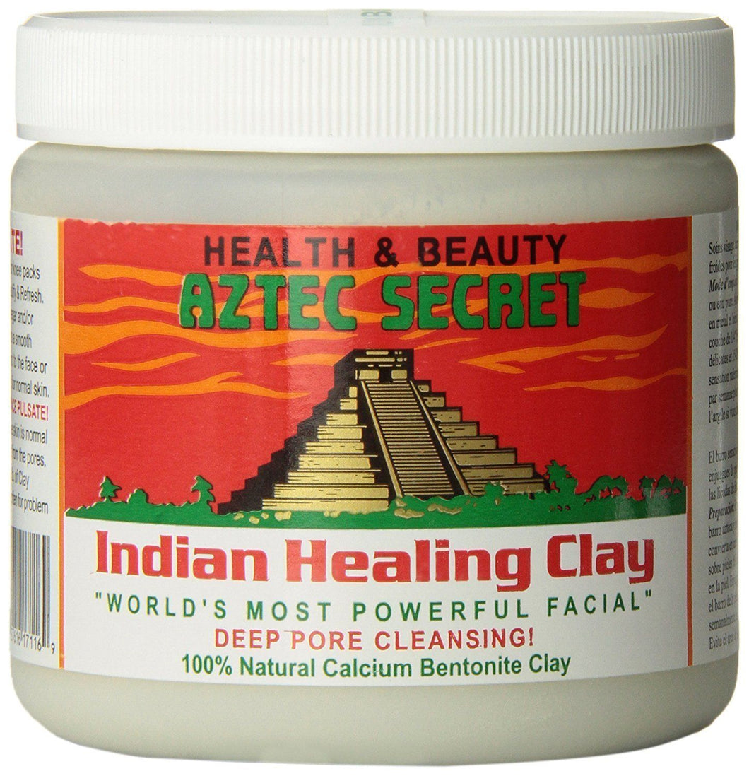 AZTEC SECRET 1lb (454g) Indian Healing Clay Deep Pore Cleansing 100% Natural Volcano Calcium Bentonite Clay